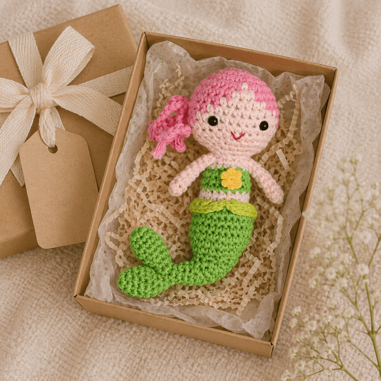 Mermaid Hand Crochet Rattle - Magnolia BabyRattle
