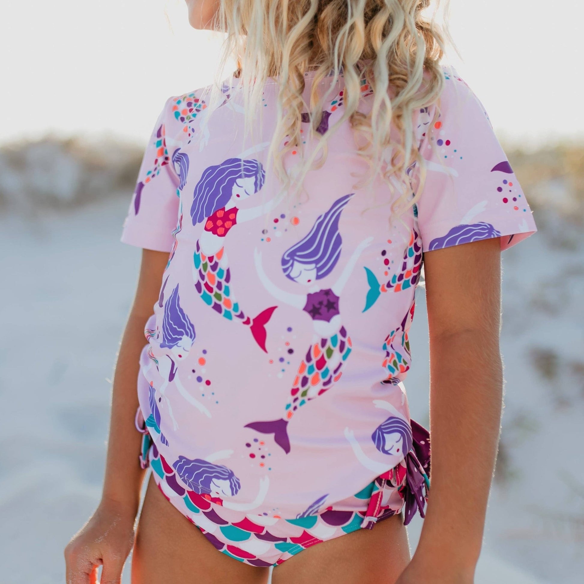 Mermaid Rash Guard Ruffle Swimsuit - Magnolia BabySwimsuit
