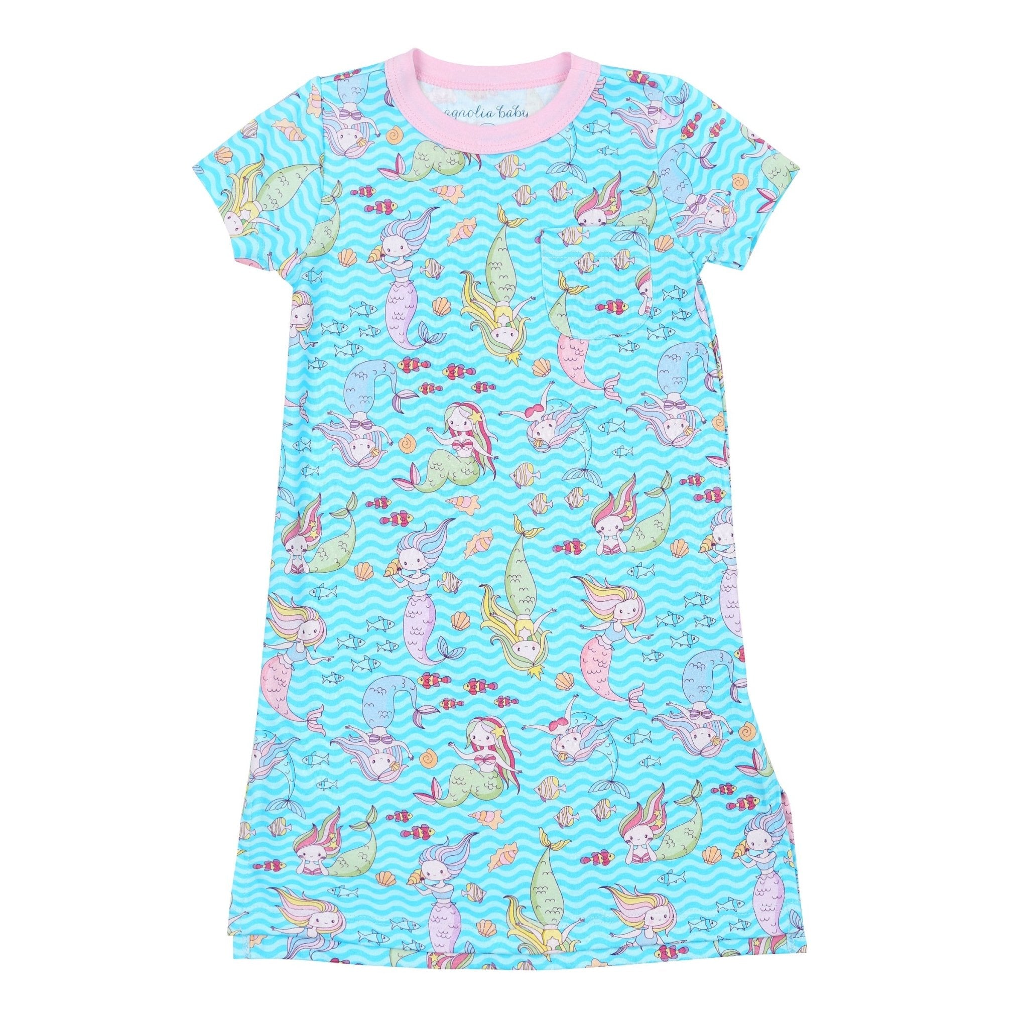 Mermazing! Girl's Short Sleeve Nightdress - Magnolia BabyNightdress