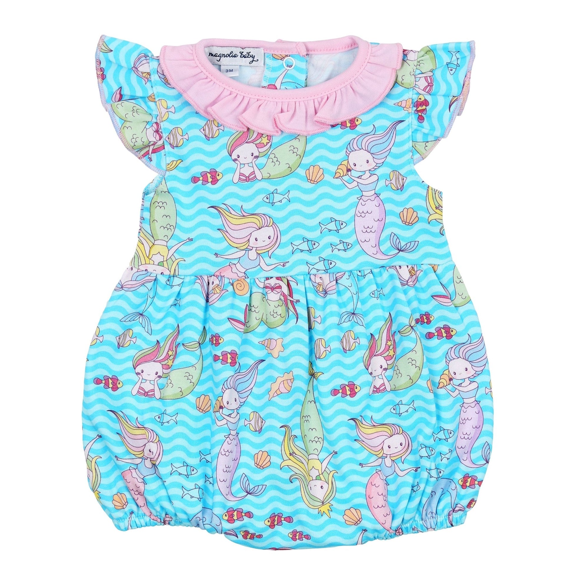 Mermazing! Print Flutters Bubble - Magnolia BabyBubble