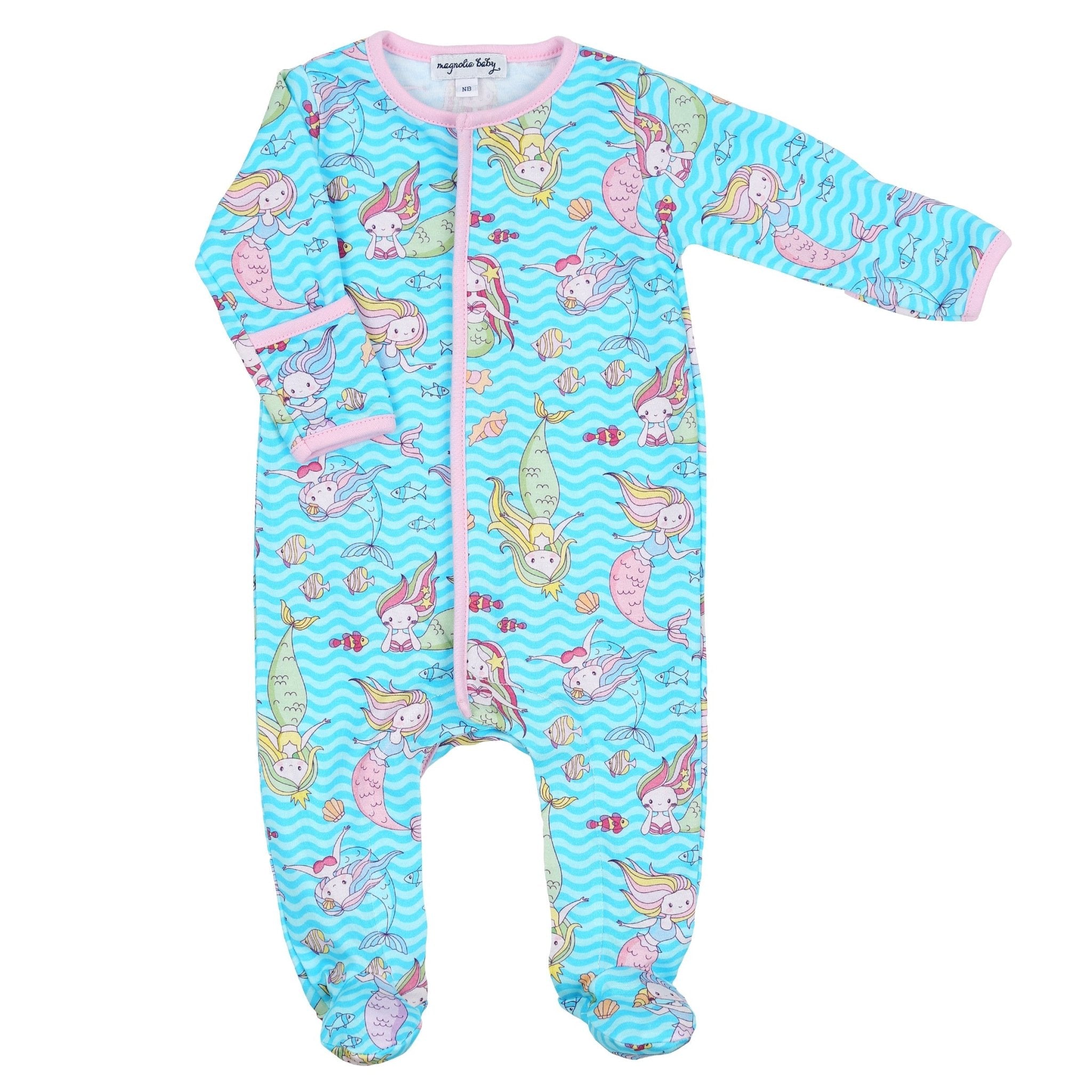 Mermazing! Print Footie - Magnolia BabyFootie