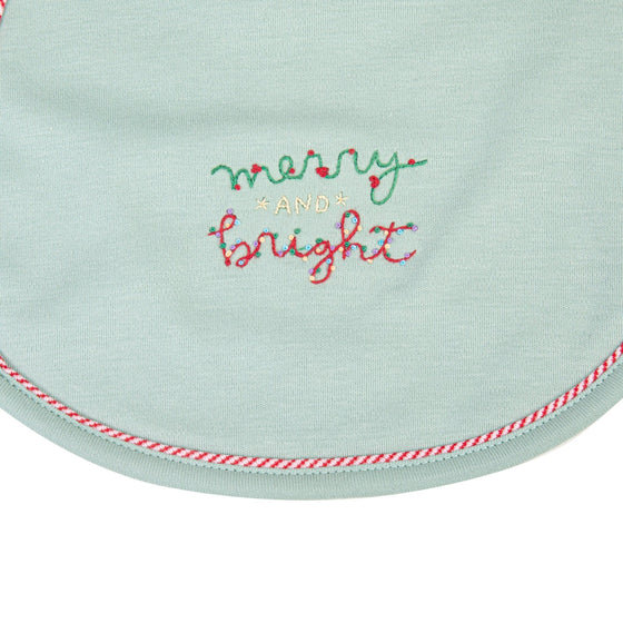 Merry and Bright Embroidered Bib - Luna and Arlo - Magnolia BabyBib