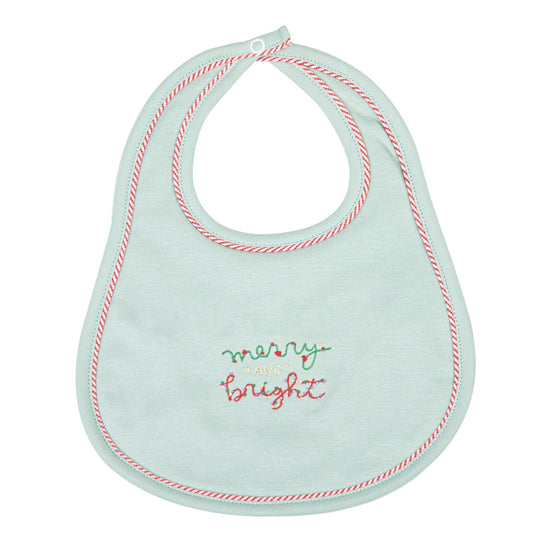 Merry and Bright Embroidered Bib - Luna and Arlo - Magnolia BabyBib