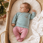 Merry and Bright Embroidered Footed Pant Set by Luna and Arlo - Magnolia Baby2pc Pant Set