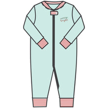  Merry and Bright Embroidered Zip Pajamas - Magnolia BabyZipper Pajamas