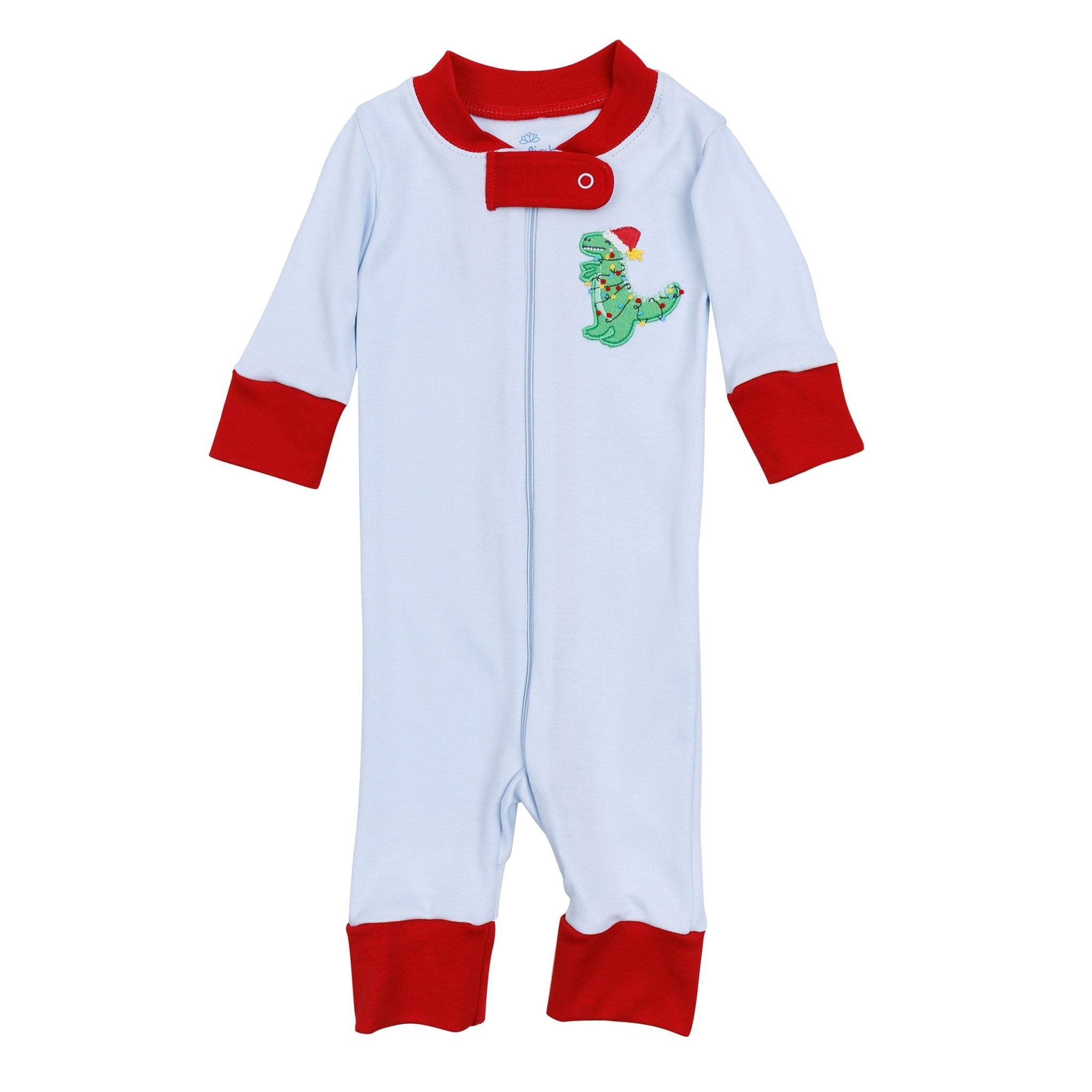 Merry Rexmas Combo Zip Pajamas - Magnolia BabyZipper Pajamas
