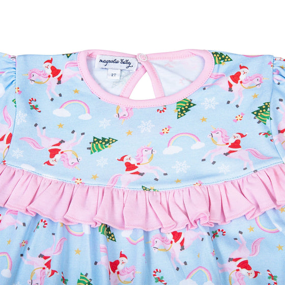 Merry Unicorn Print Dress - Magnolia BabyDress