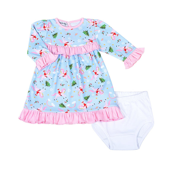 Merry Unicorn Print Dress - Magnolia BabyDress