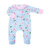 Merry Unicorn Print Ruffle Zip Footie - Magnolia BabyFootie