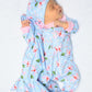 Merry Unicorn Print Ruffle Zip Footie - Magnolia BabyFootie