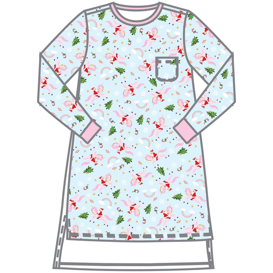 Merry Unicorn Women's Night Shirt - Magnolia BabyNight Shirt