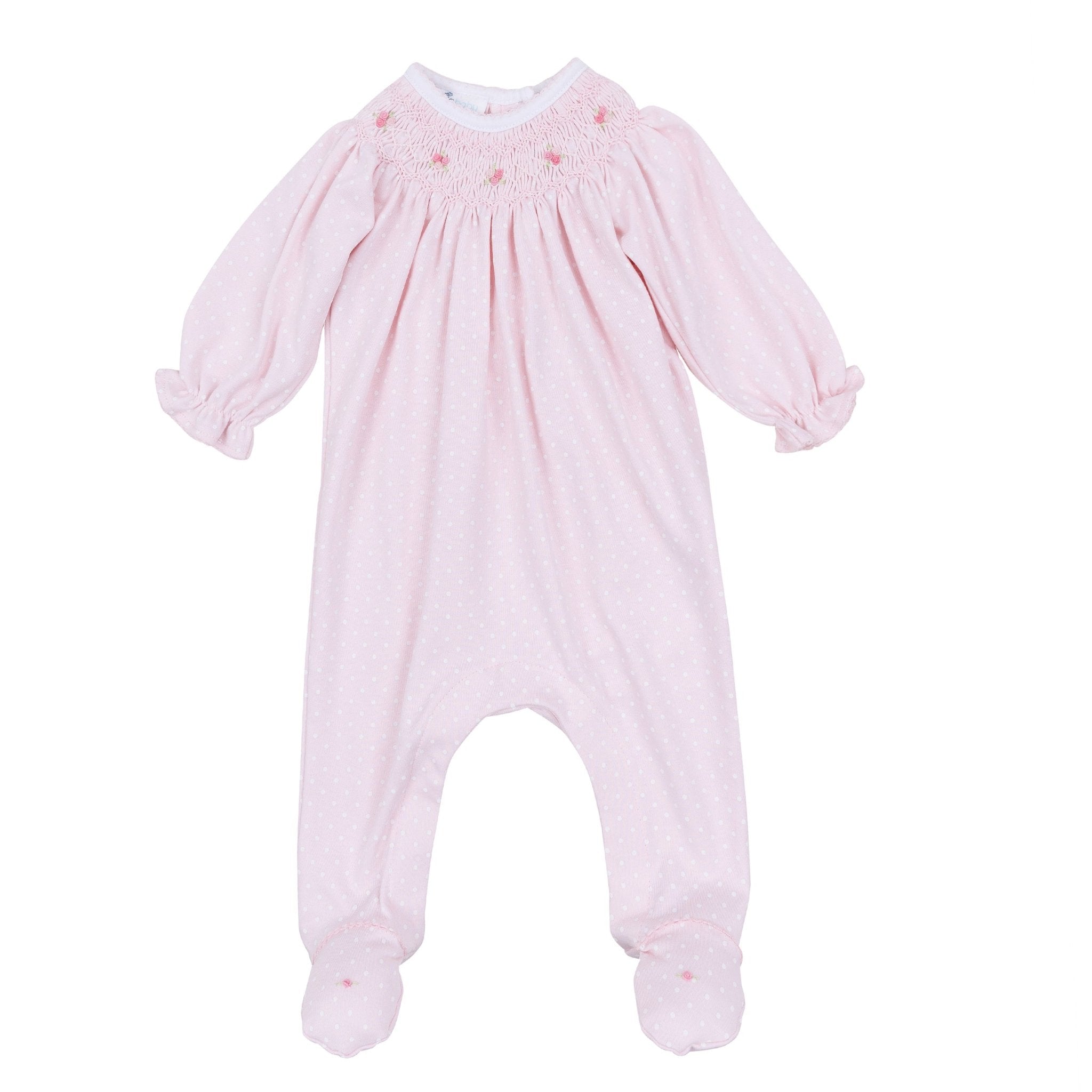 Mia's Classics Bishop Footie - Pink - Magnolia BabyFootie