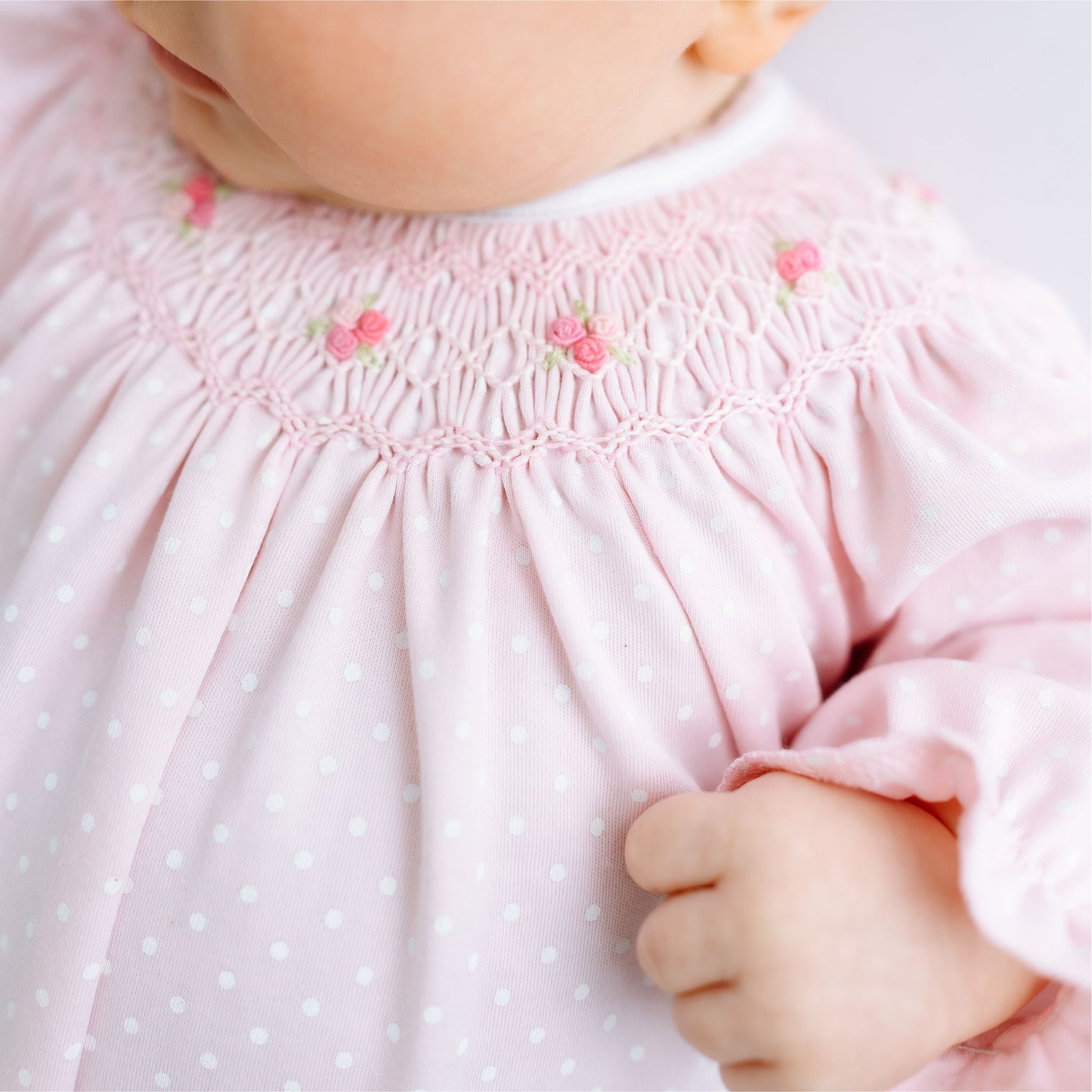 Mia's Classics Bishop Long Sleeve Bubble - Pink - Magnolia BabyBubble