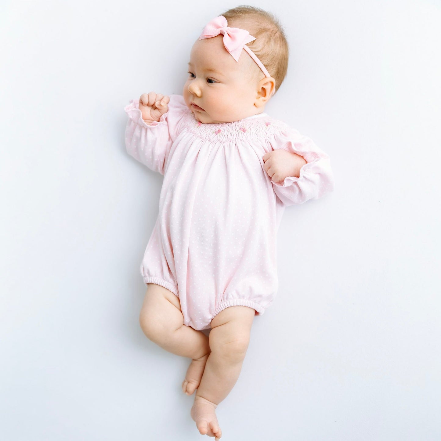 Mia's Classics Bishop Long Sleeve Bubble - Pink - Magnolia BabyBubble