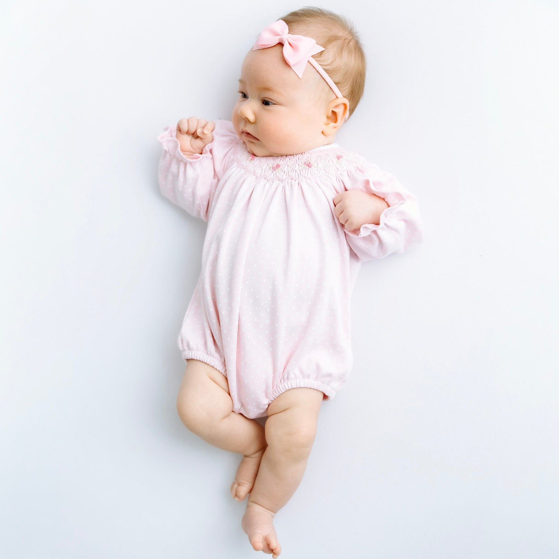 Mia's Classics Bishop Long Sleeve Bubble - Pink - Magnolia BabyBubble