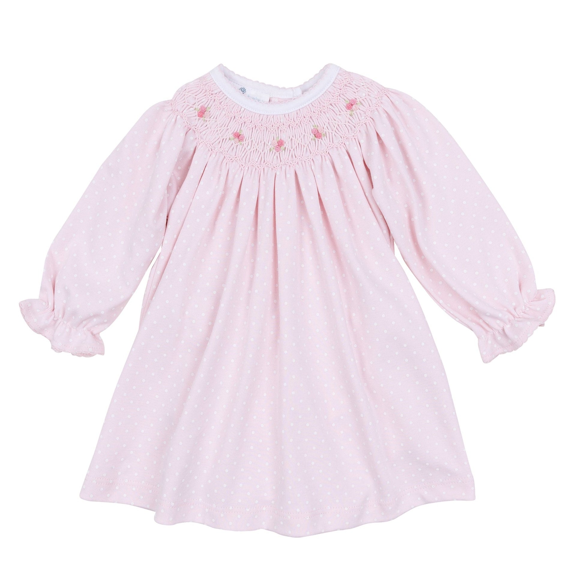 Mia's Classics Bishop Long Sleeve Dress - Pink - Magnolia BabyDress