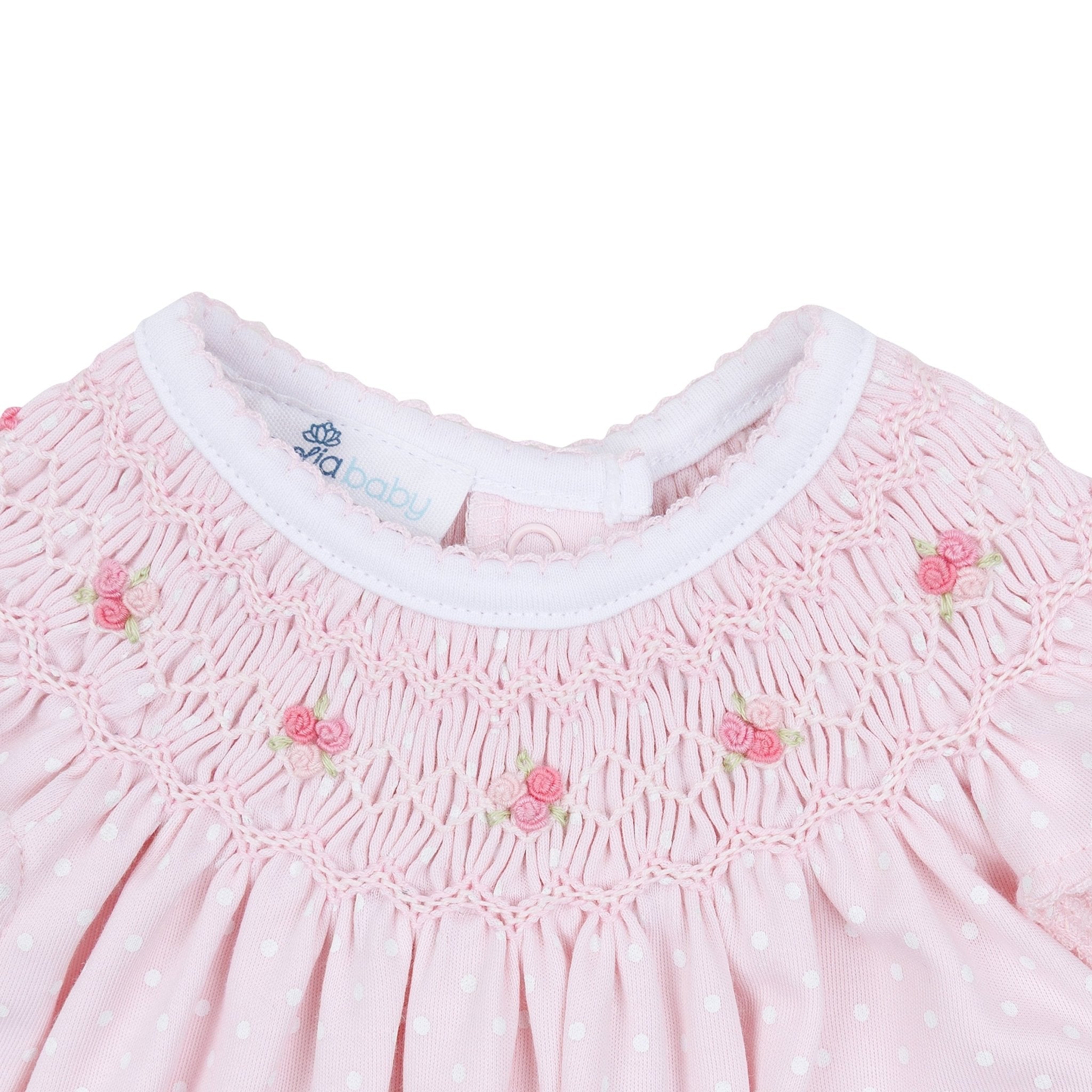 Mia's Classics Bishop Short Sleeve Bubble - Pink - Magnolia BabyBubble