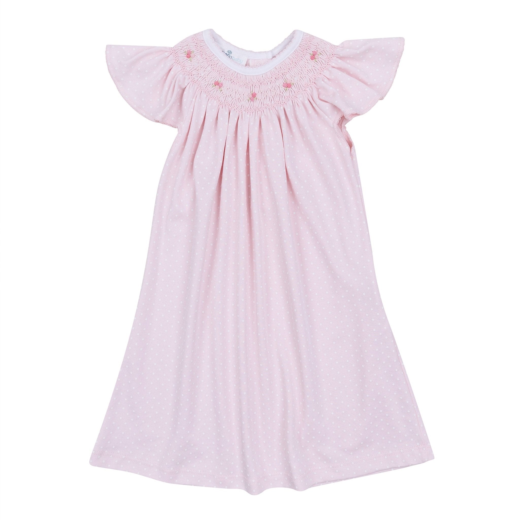 Mia's Classics Bishop Short Sleeve Dress - Pink - Magnolia BabyDress