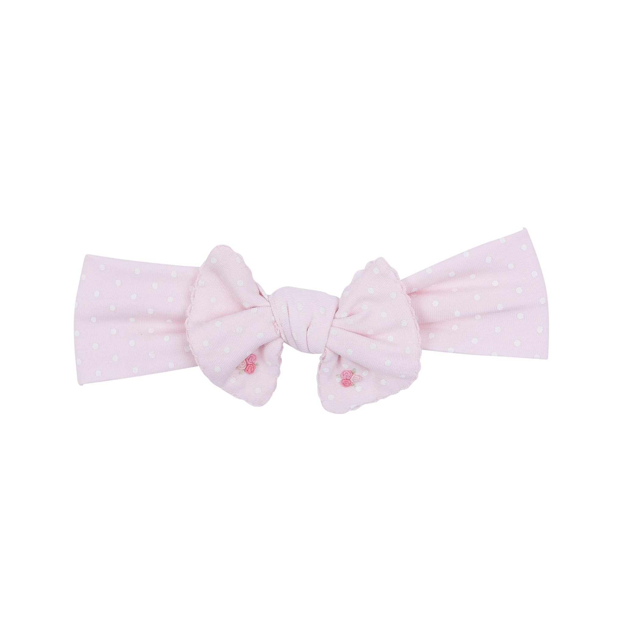 Mia's Classics Embroidered Headband - Pink - Magnolia BabyHeadband