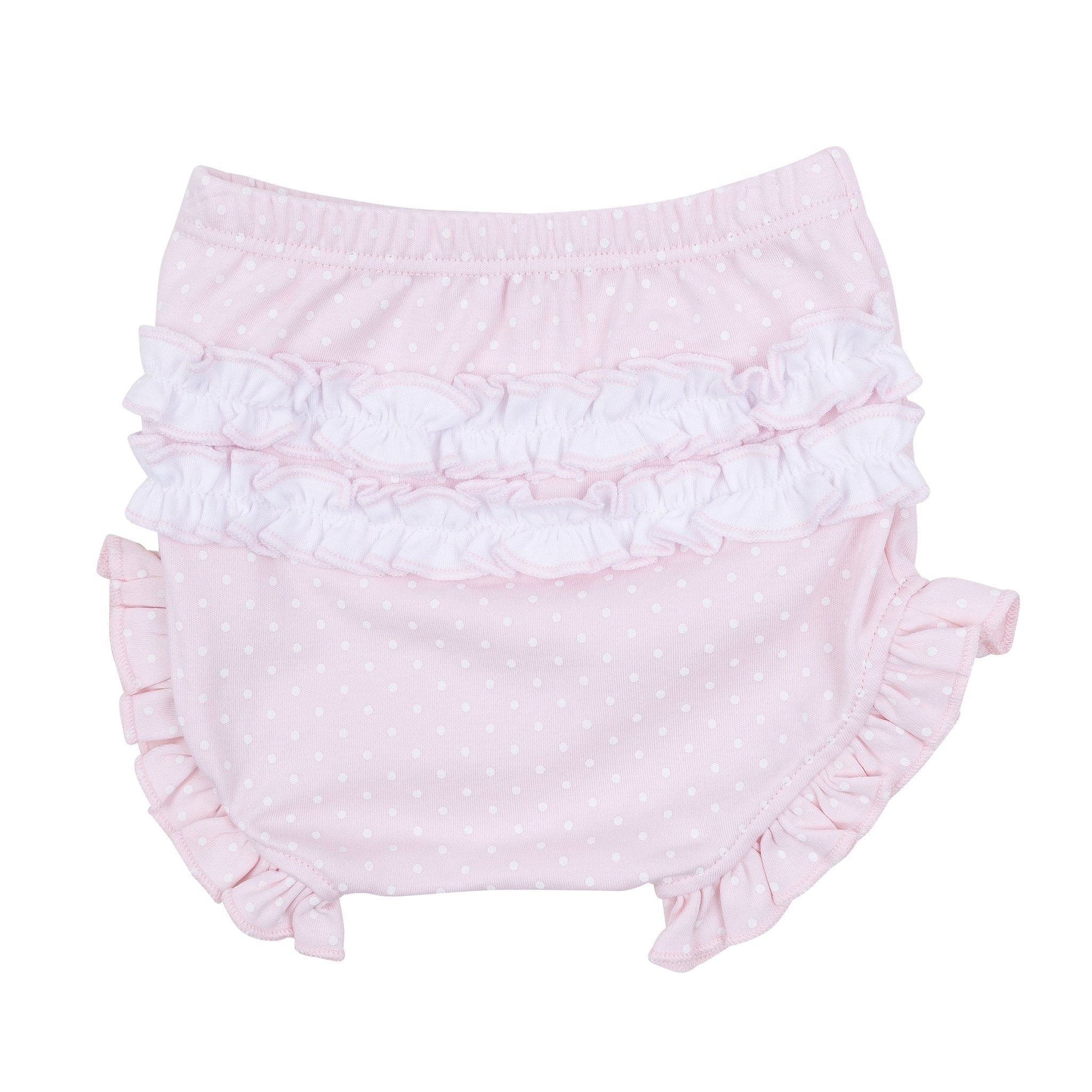Mia's Classics Smocked Ruffle Short Sleeve Diaper Cover Set - Pink - Magnolia BabyDiaper Cover