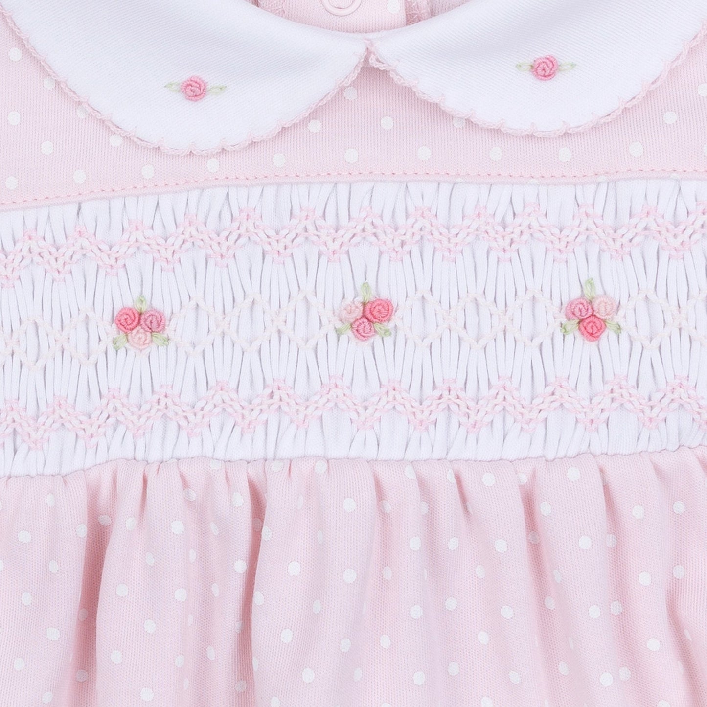 Mia's Classics Smocked Short Sleeve Bubble - Pink - Magnolia BabyBubble