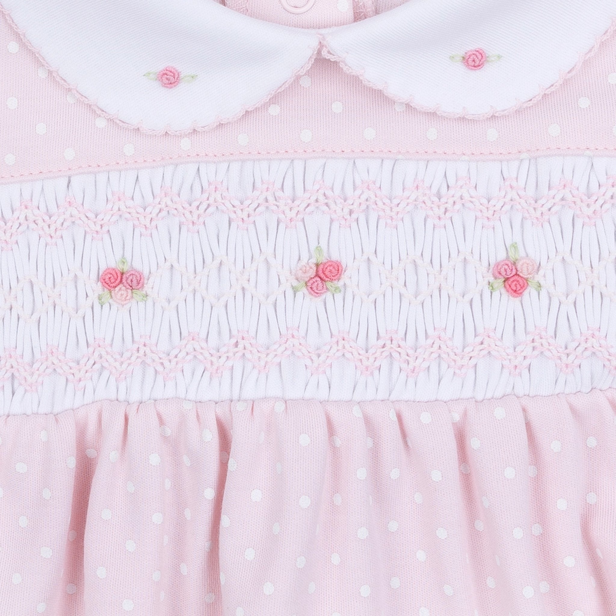 Mia's Classics Smocked Short Sleeve Bubble - Pink - Magnolia BabyBubble