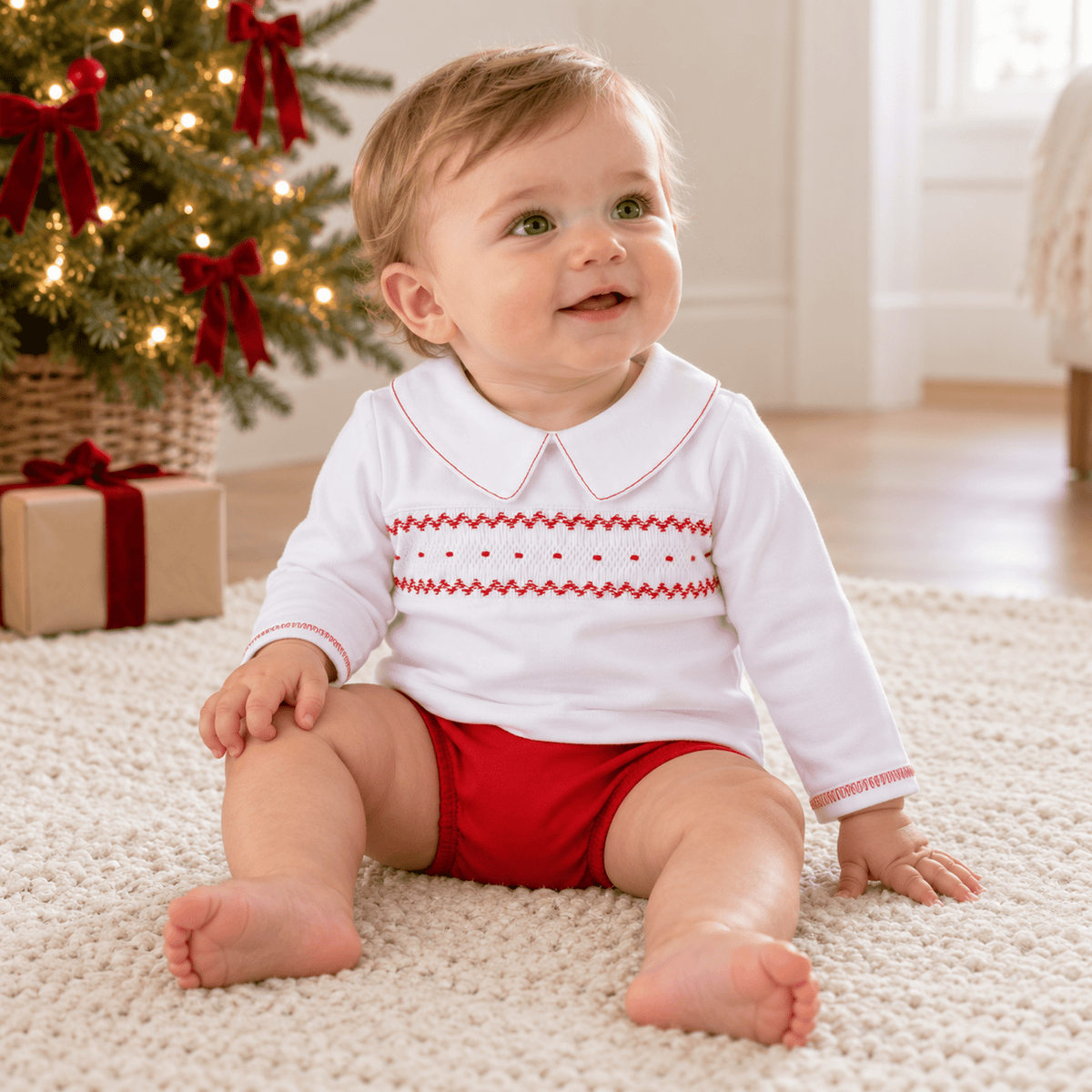 Magnolia Baby_Miles Smocked Long Sleeve Diaper Cover Set_1