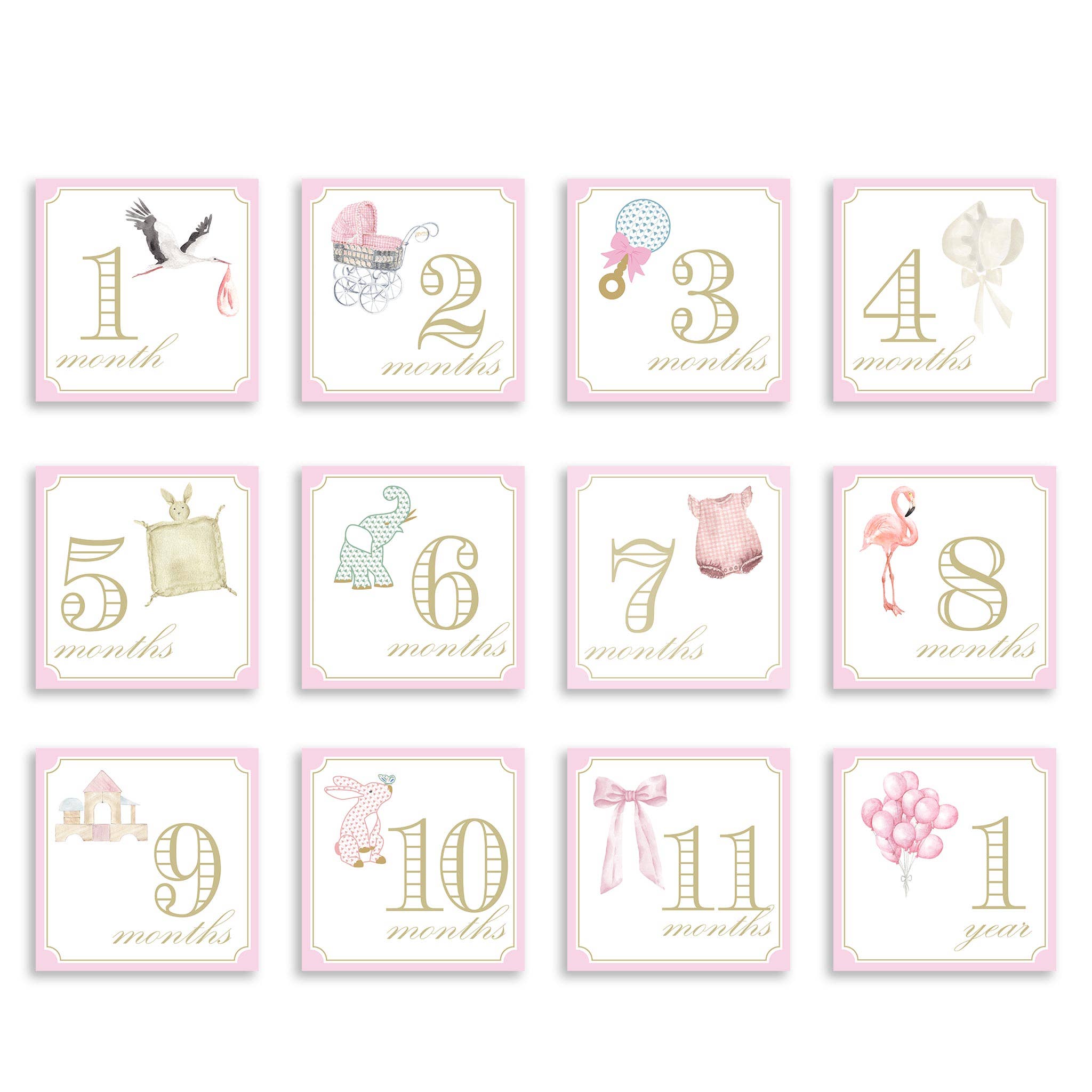 Milestone Cards - Classic Girl - Magnolia BabyStationery