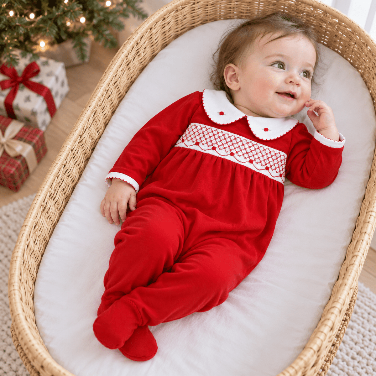 Magnolia Baby_Millie Smocked Footie_1