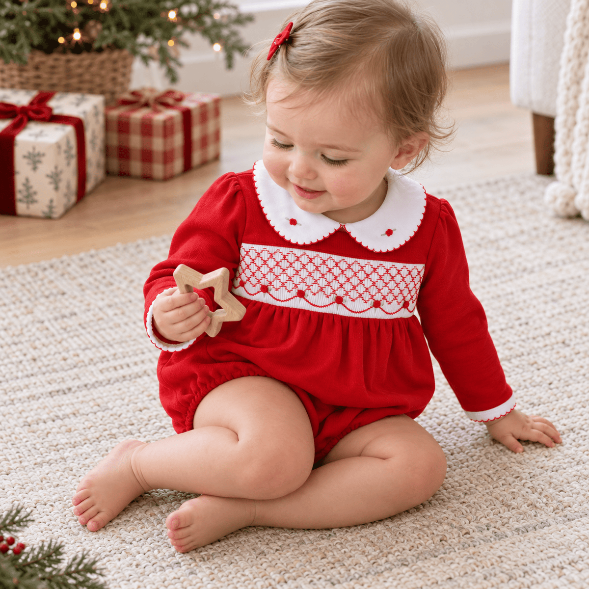 Magnolia Baby_Millie Smocked Long Sleeve Bubble_1