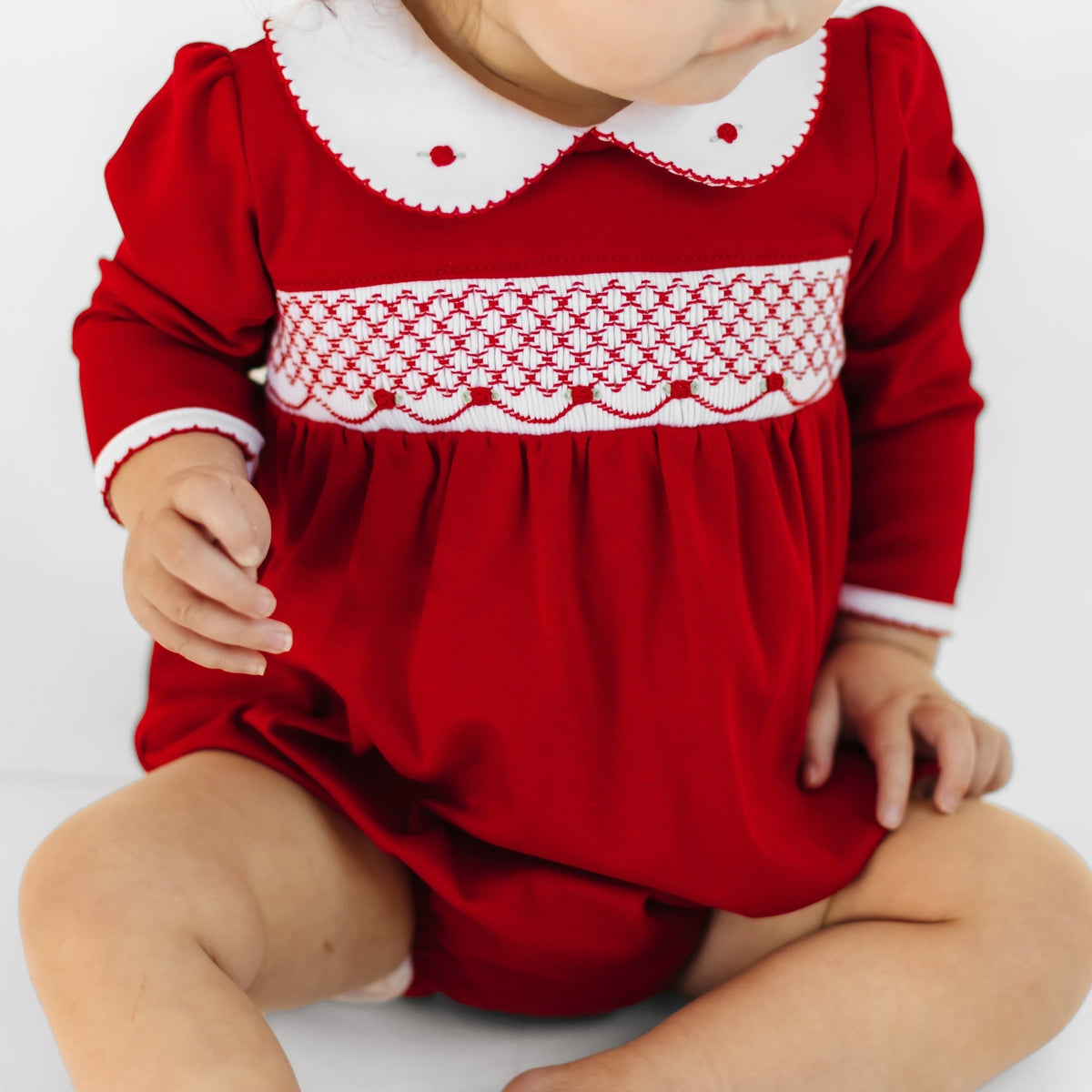Magnolia Baby_Millie Smocked Long Sleeve Bubble_7