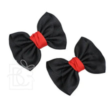  Mini Anne Bows (Set of 2) - Black/Red - Magnolia BabyBow