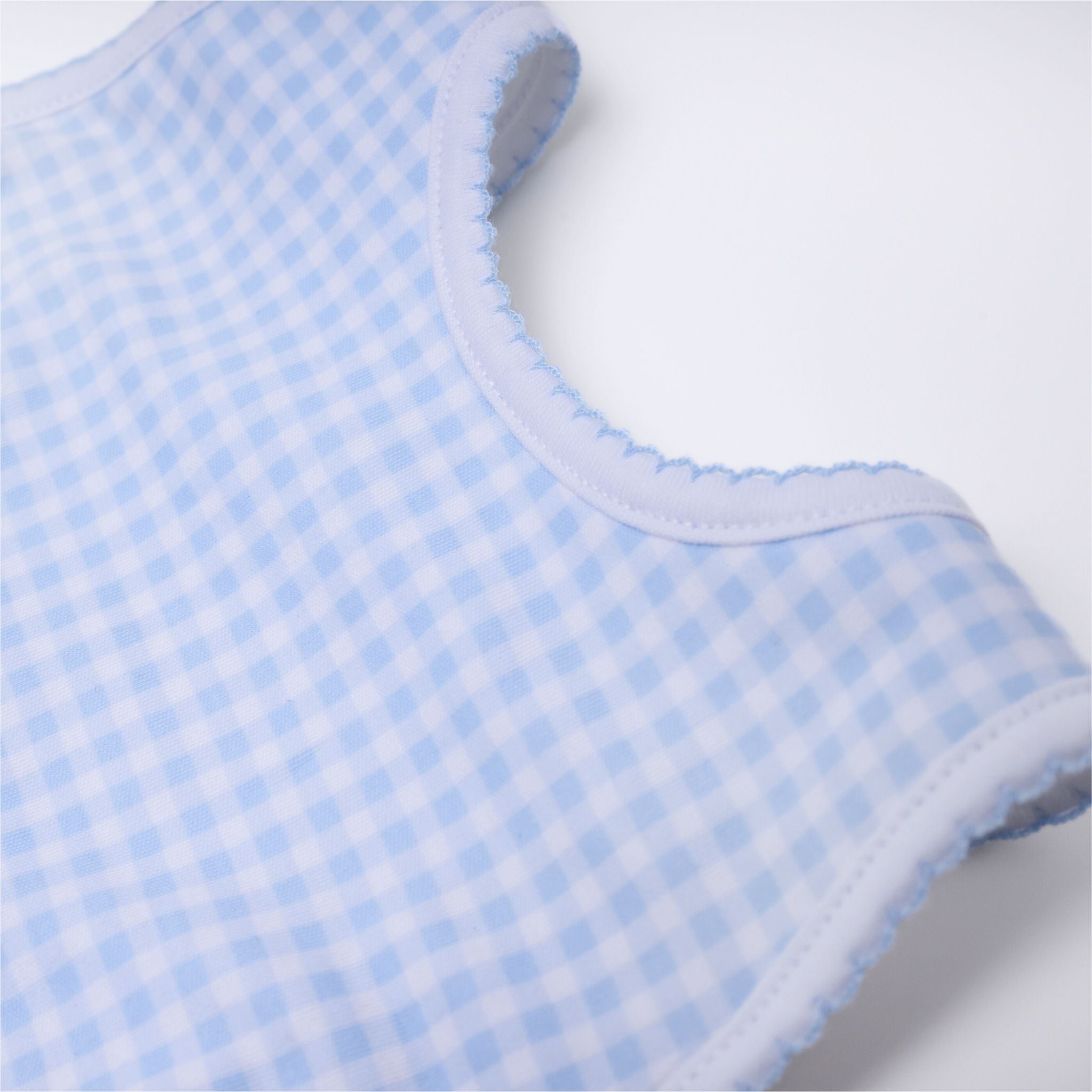 Mini Checks Bib - Blue - Magnolia BabyBib