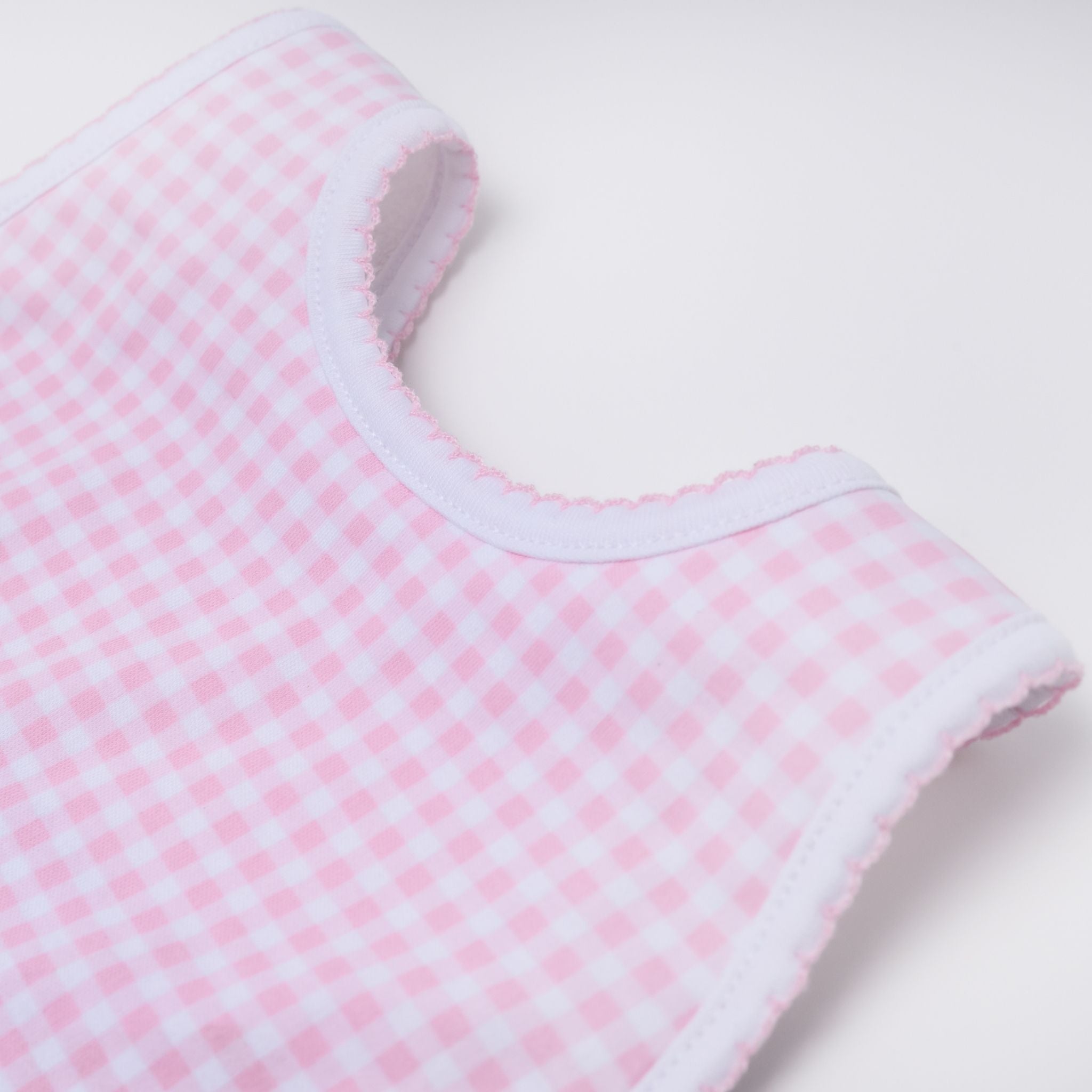 Mini Checks Bib - Pink - Magnolia BabyBib