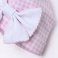 Mini Checks Bow Hat - Pink - Magnolia BabyHat