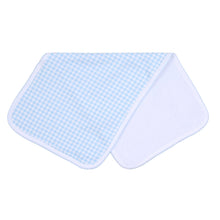  Mini Checks Burp Cloth - Blue - Magnolia BabyBurp Cloth