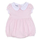 Mini Checks Collared Short Sleeve Bubble - Pink - Magnolia BabyBubble