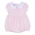 Mini Checks Collared Short Sleeve Bubble - Pink - Magnolia BabyBubble