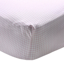  Mini Checks Crib Sheets - Pink - Magnolia BabyCrib Sheet