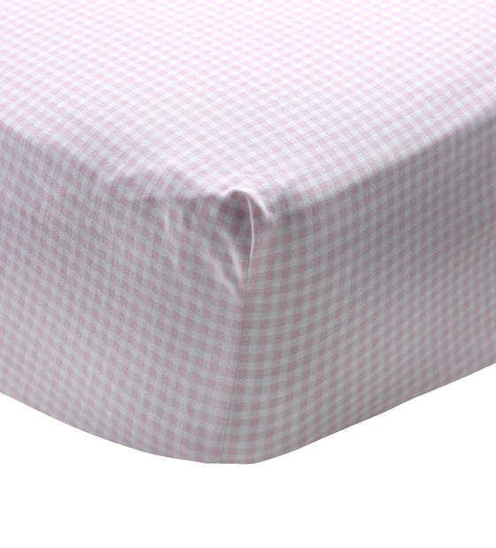 Mini Checks Crib Sheets - Pink - Magnolia BabyCrib Sheet