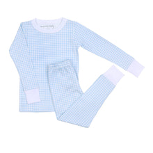  Mini Checks Long Pajamas - Blue - Magnolia BabyLong Pajamas