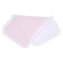  Mini Checks Pink Ruffle Burp Cloth - Magnolia BabyBurp Cloth