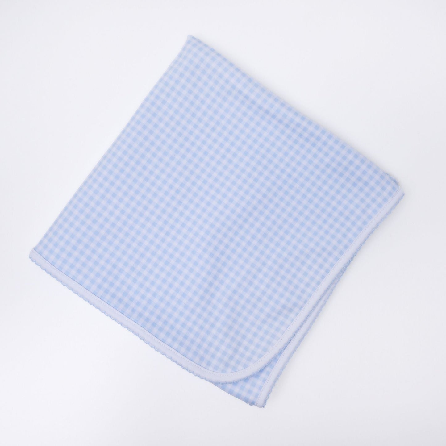 Mini Checks Receiving Blanket - Blue - Magnolia BabyReceiving Blanket