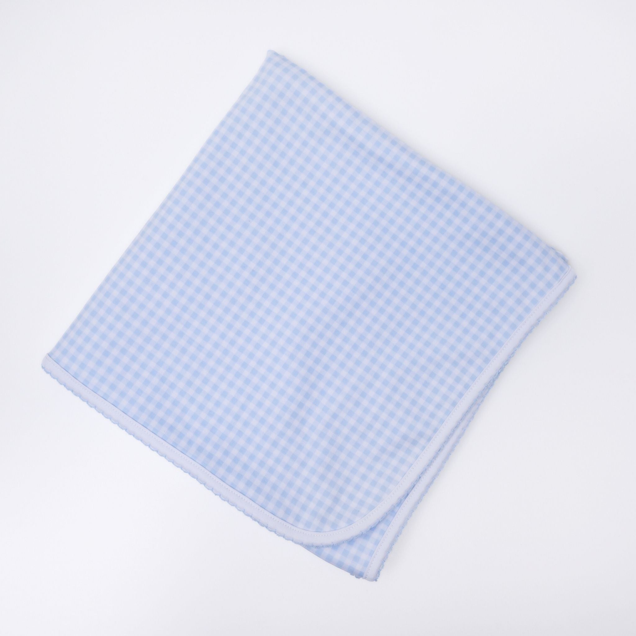 Mini Checks Receiving Blanket - Blue - Magnolia BabyReceiving Blanket
