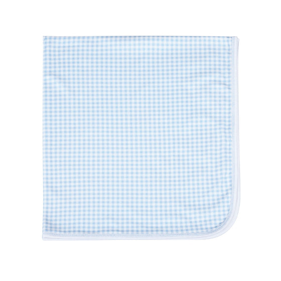 Mini Checks Receiving Blanket - Blue - Magnolia BabyReceiving Blanket