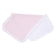  Mini Checks Ruffle Burp Cloth - Pink - Magnolia BabyBurp Cloth