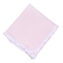  Mini Checks Ruffle Receiving Blanket - Pink - Magnolia BabyReceiving Blanket