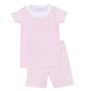 Mini Checks Ruffle Short Pajamas - Pink - Magnolia BabyShort Pajamas