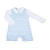 Mini Checks Set Short Playsuit and Collared Long Sleeve T-Shirt - Blue - Magnolia BabyShort Playsuit Set