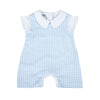 Mini Checks Set Short Playsuit and Collared Short Sleeve Bodysuit - Blue - Magnolia BabyShort Playsuit Set